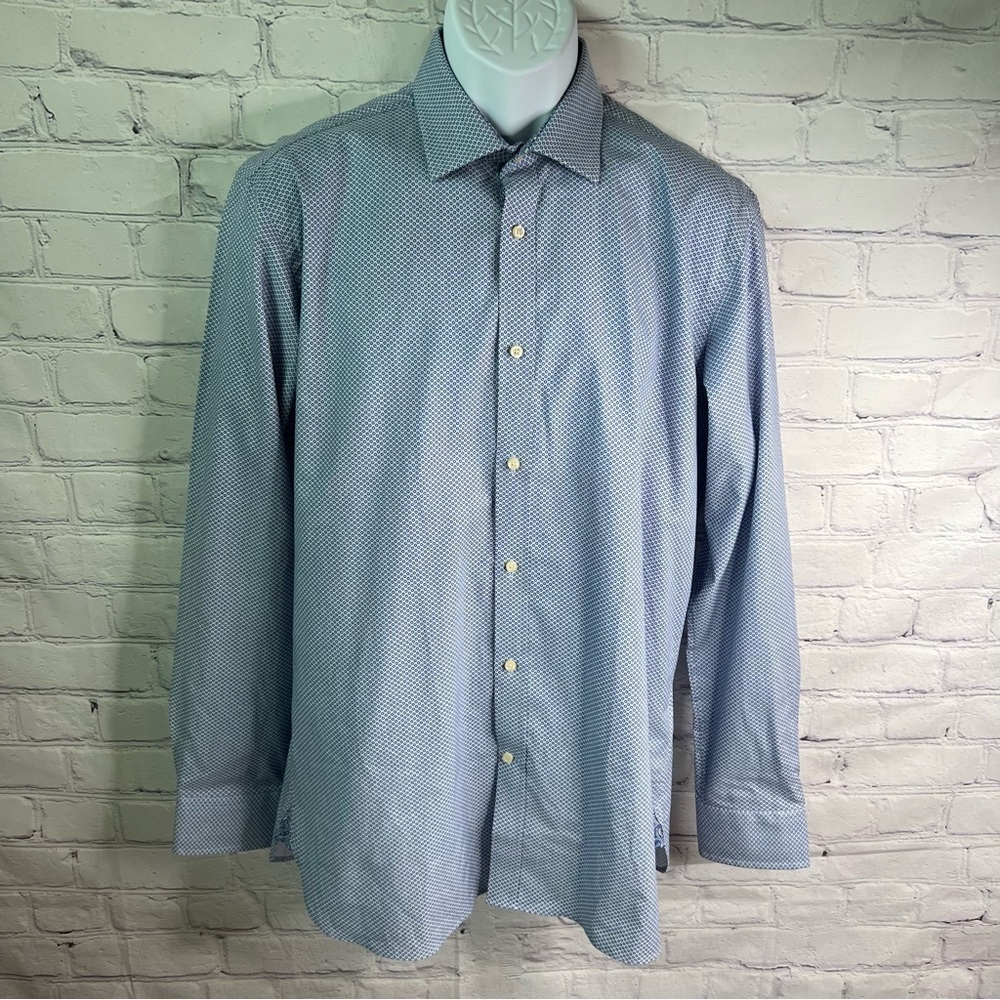 TED BAKER Endurance Blue Button Down Shirt 16